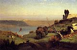 George Inness Canvas Paintings - Castel Gandolfo